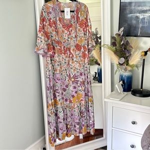 NWT - Shop Zoco Poppy midi Dress in size Large